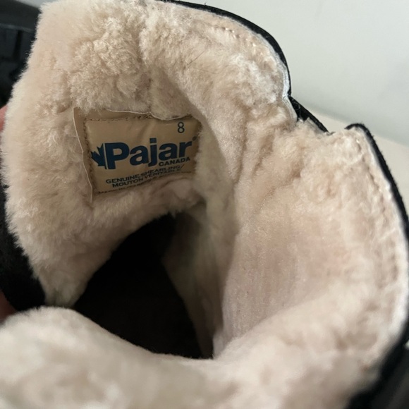 $500 Pajar 'Faye' Heritage Shearling Lined Leather Winter Boots SIze 39 U.S. 8 - Picture 7 of 8